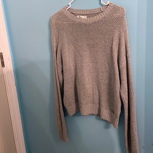 Hollister brand sweater, light grey, sz S, like new
